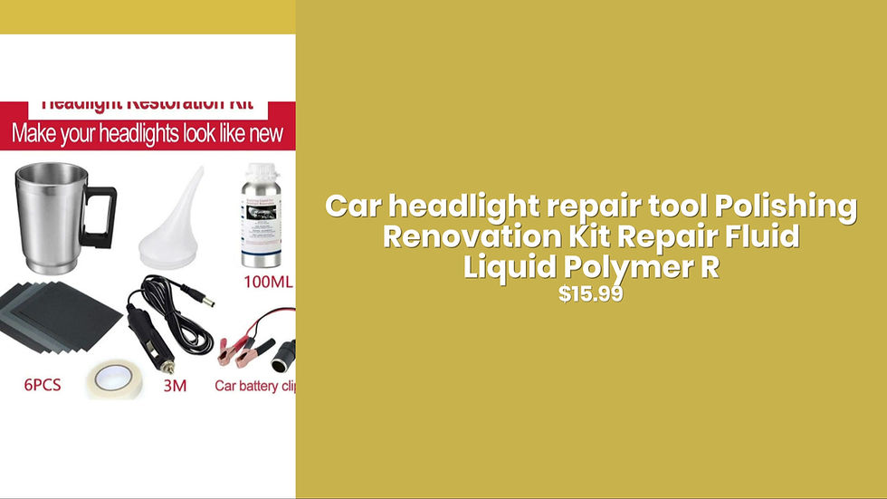 Thumbnail: Car headlight repair tool Polishing Renovation Kit Repair Fluid Liquid Polymer R