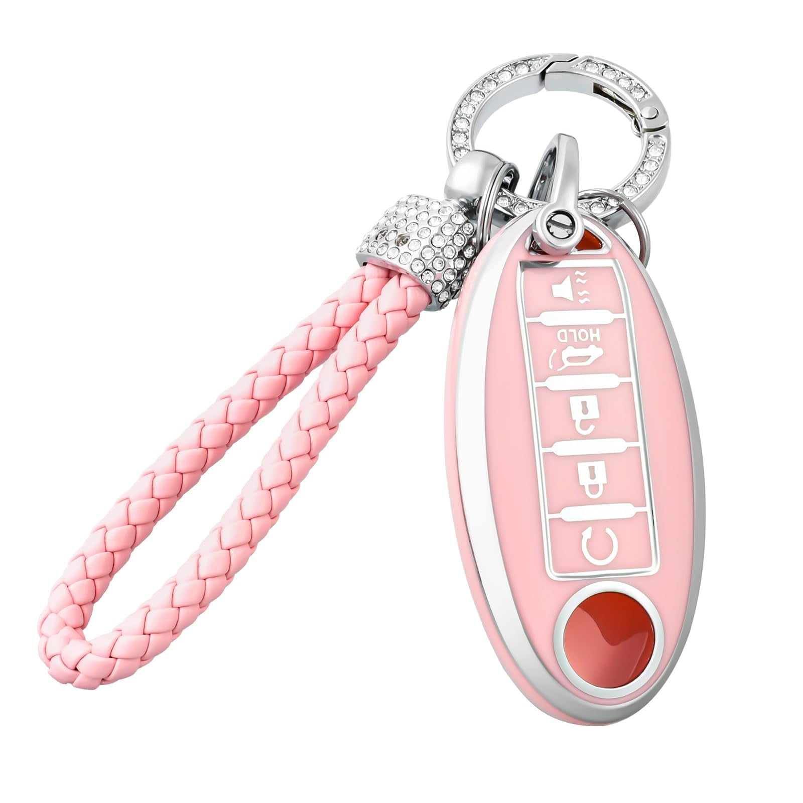 OFFCURVE for Nissan Key Fob Cover with Keychain Car Key Fob Case Shell Fit ..