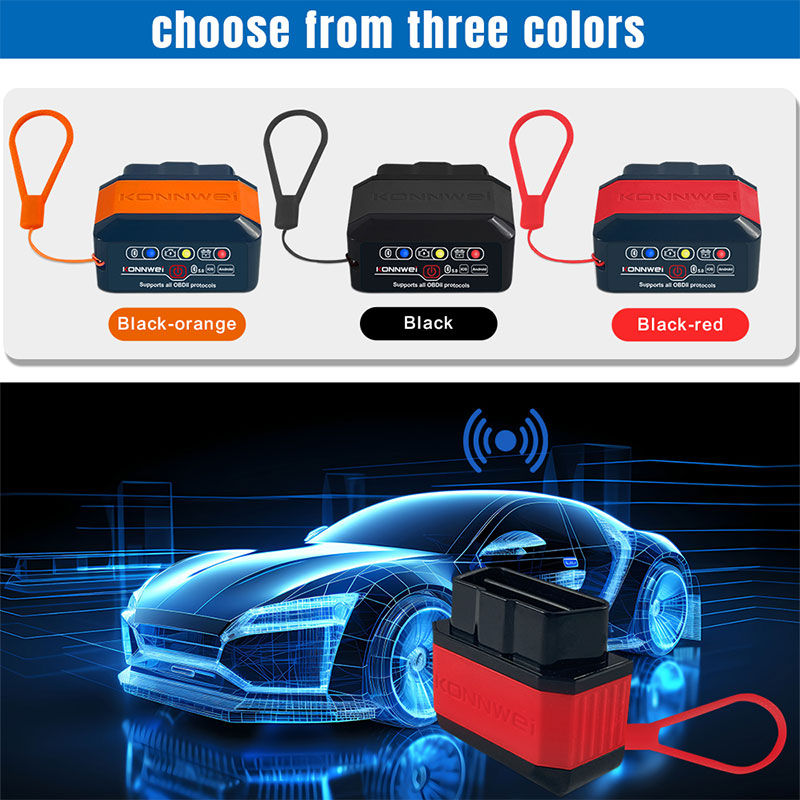 Thumbnail: KONNWEI KW905 OBD2 ELM327 V1.5 Bluetooth 5.0 Scanners For Android/IOS ELM 327 OB