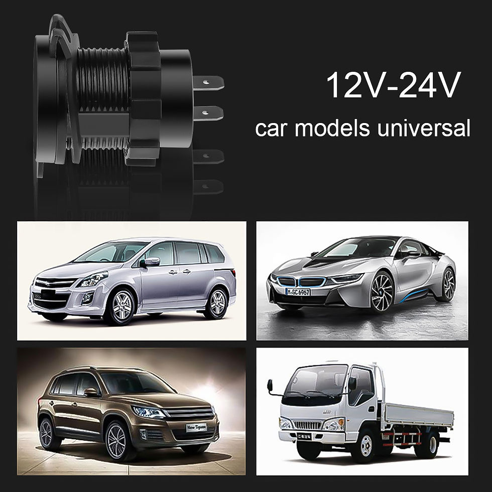 Thumbnail: 18W QC 3.0 USB Phone Car Charger Socket Digital Display Voltmeter USB Charger So