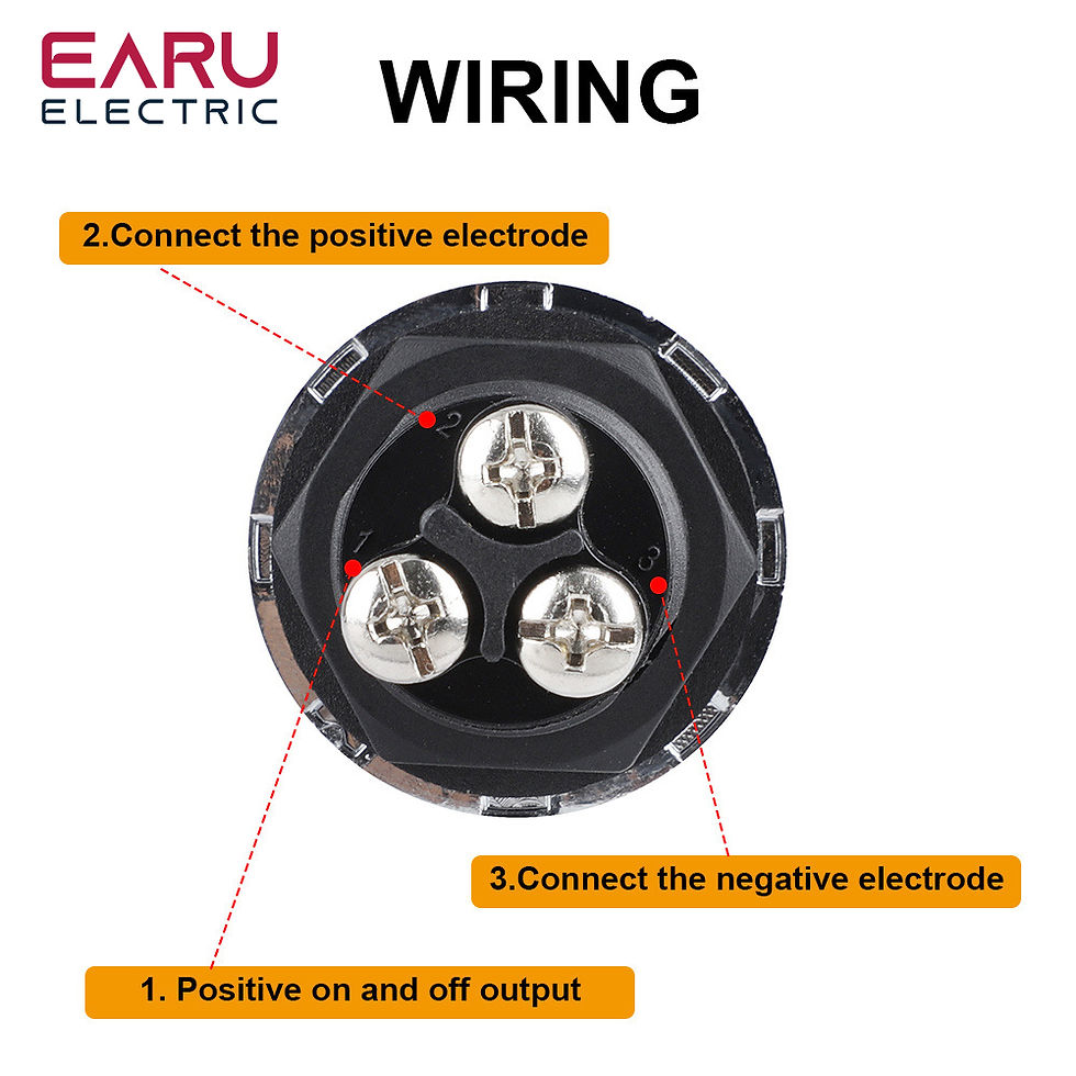 Thumbnail: 1PC Car Engine Start Ignition Switch 12V 50A 3 Pin SPST Momentary Keyless Push B