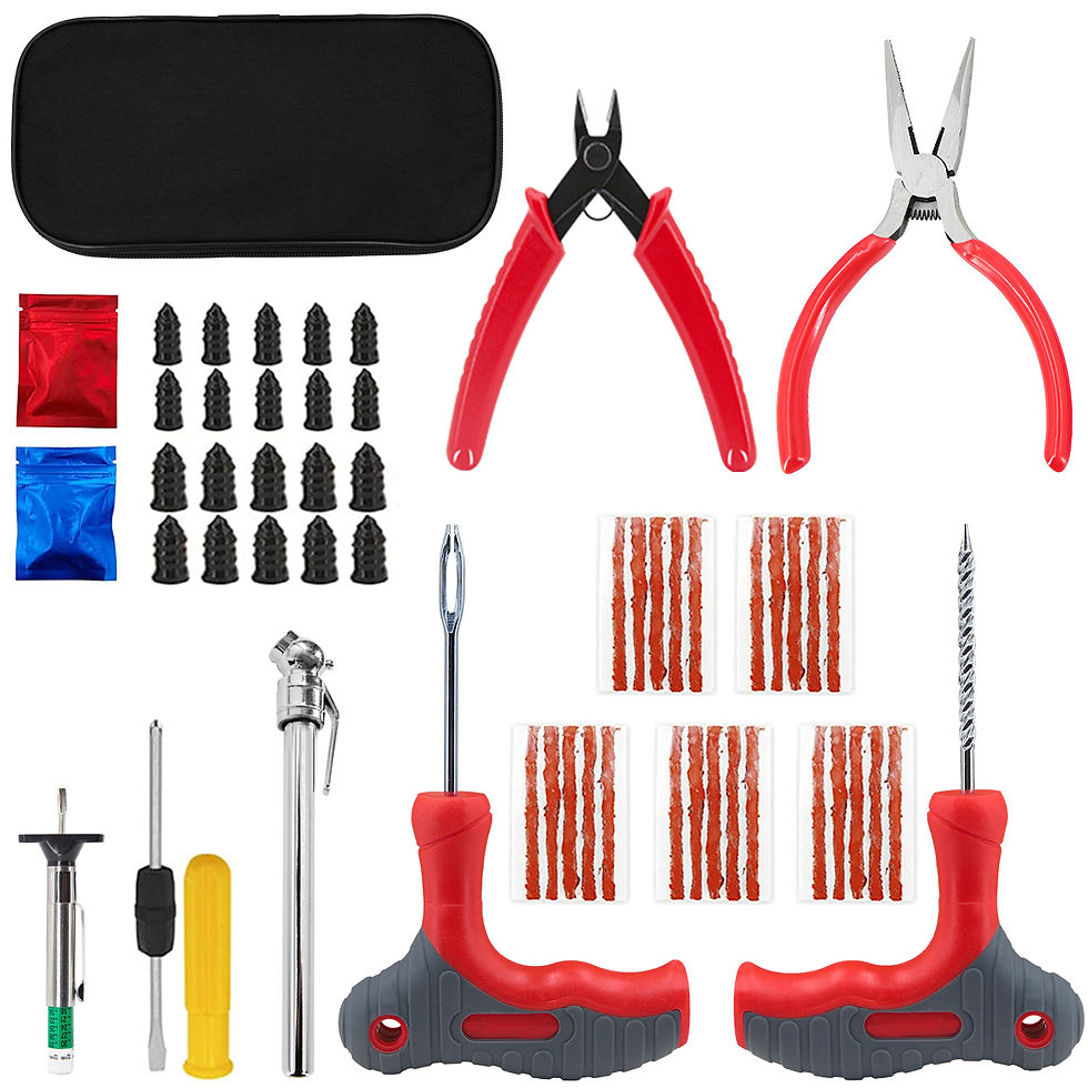 Thumbnail: Car Tire Repair Tool Kit Auto Emergency Flat Tire Puncture Plug Needle Nose Plie