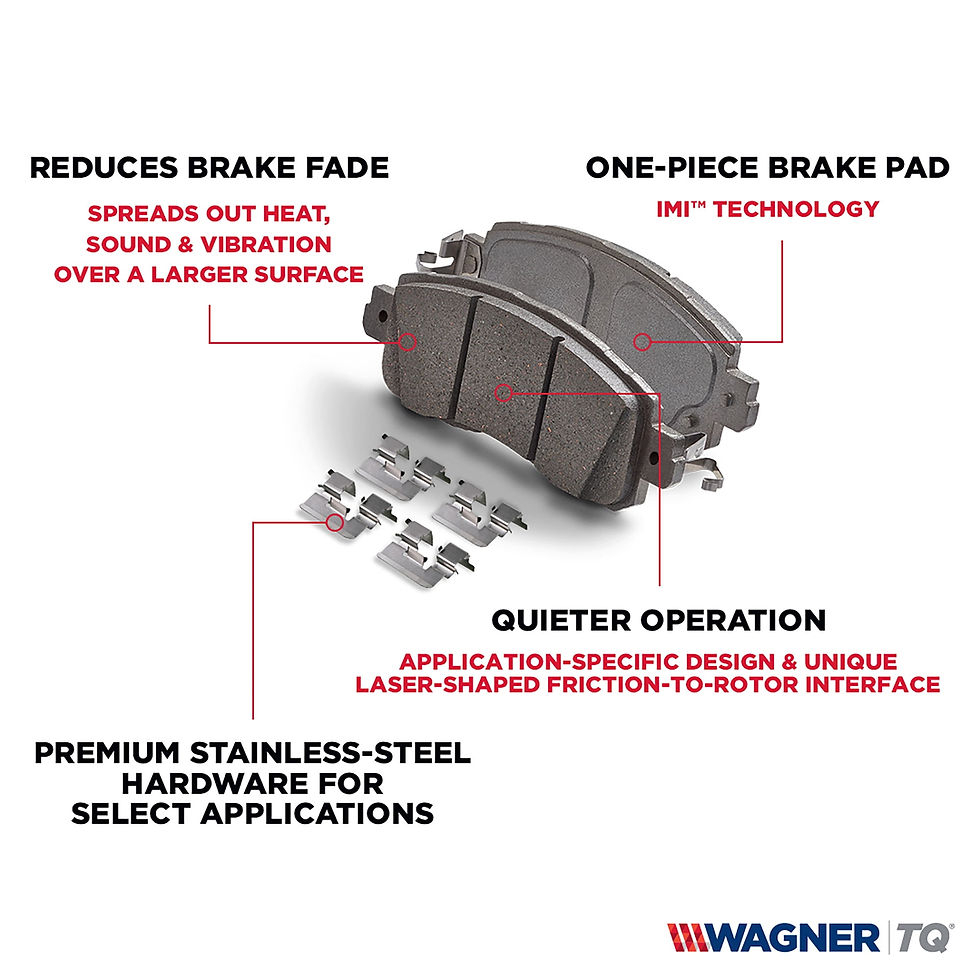 Thumbnail: Wagner ThermoQuiet MX1375 Semi-Metallic Disc Brake Pad Set Fits select: 201..