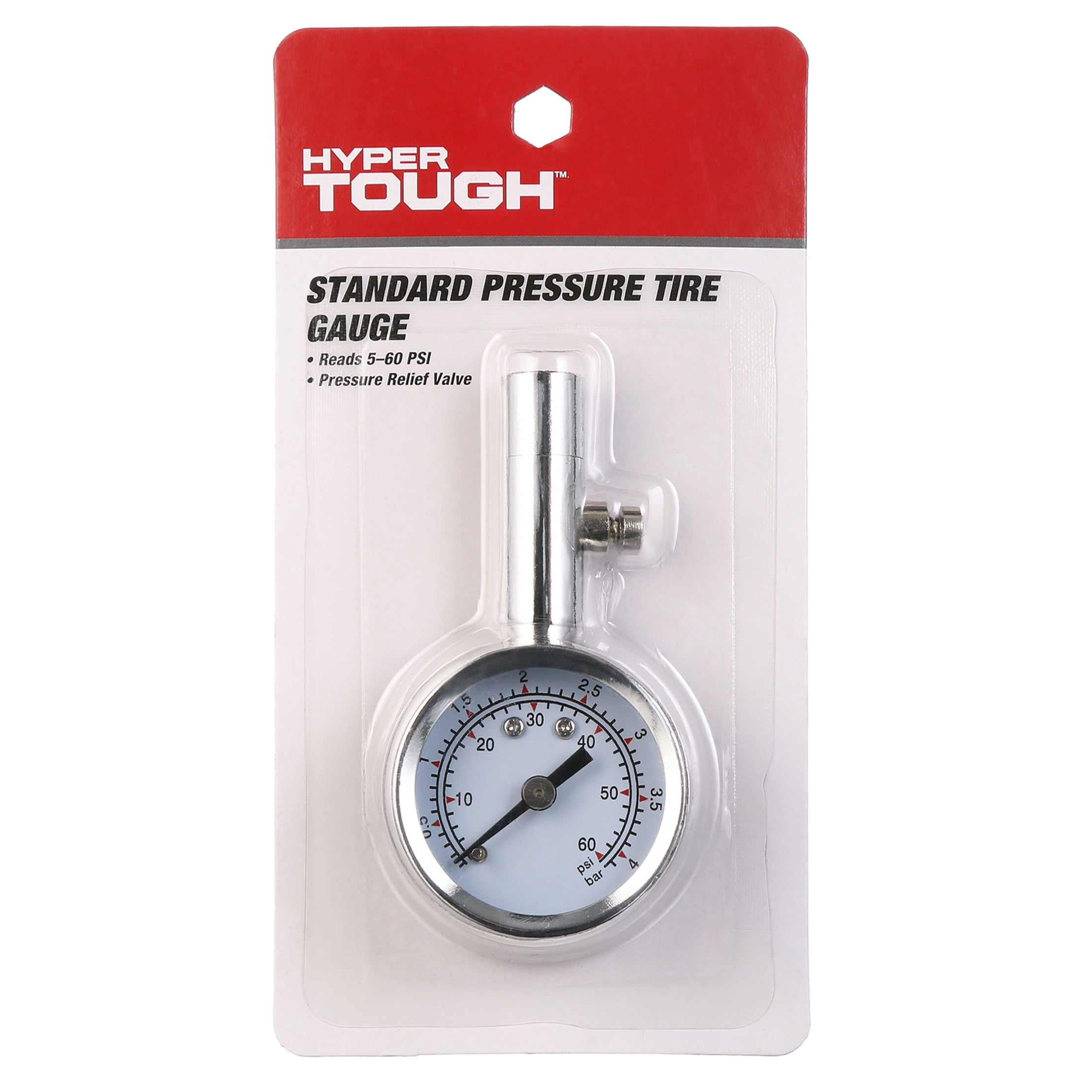 Auto Mini Dial Tire Gauge, Silver, Model ST111704S, 1PC Pack