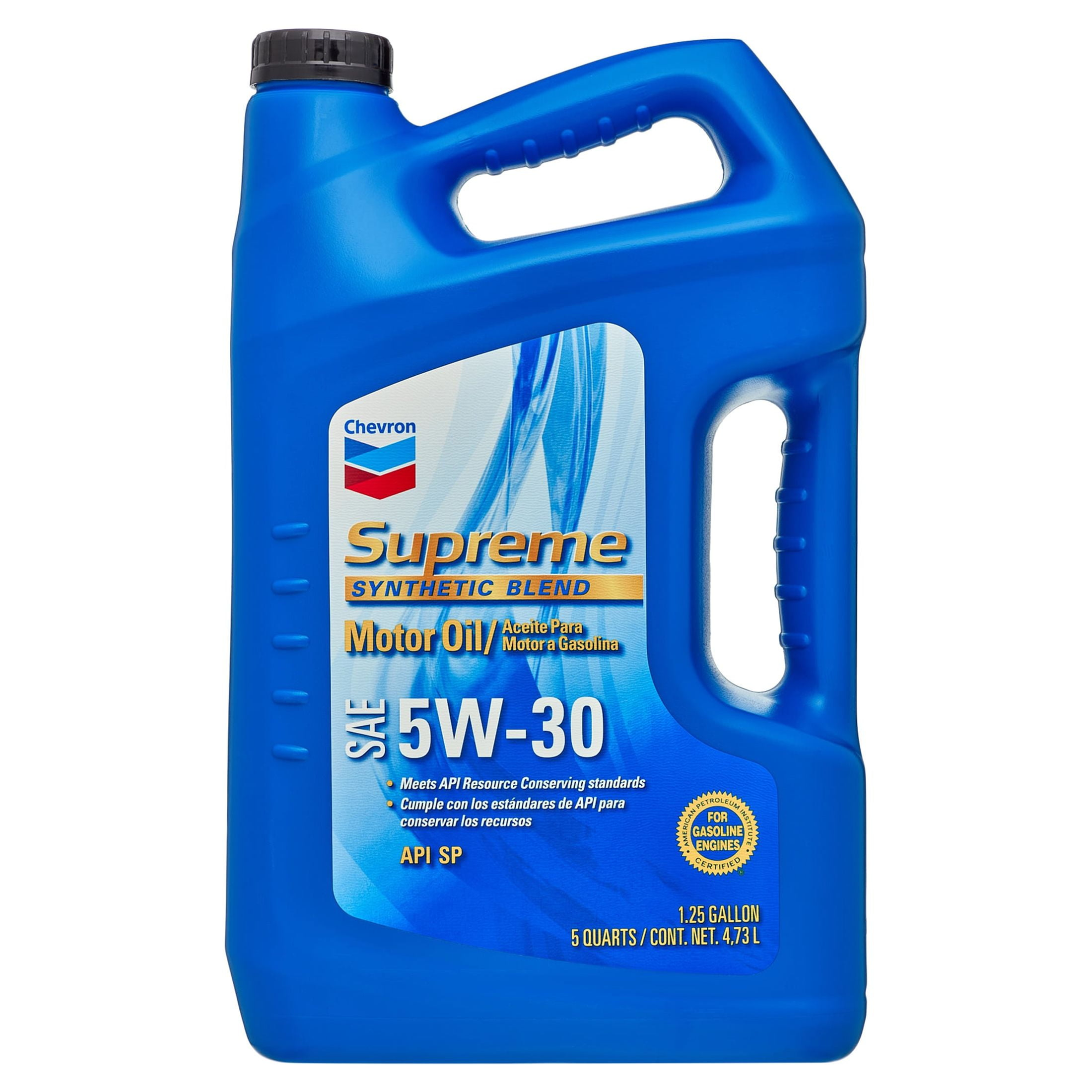 Chevron Supreme Synthetic Blend Motor Oil 5W-30 5-Quart Bottle