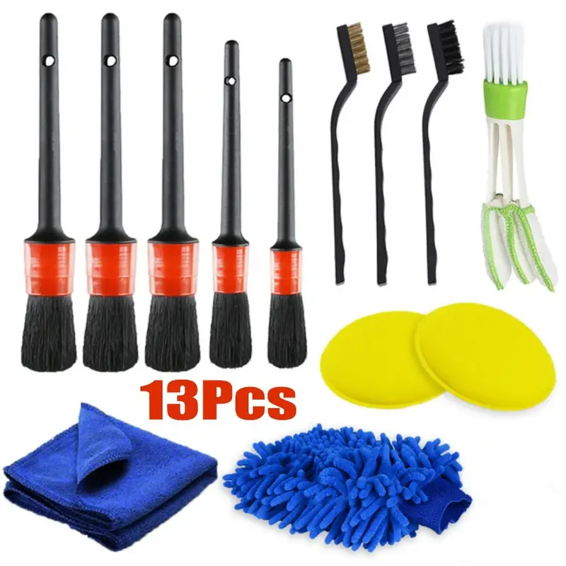 Thumbnail: 26/17/13/5Pcs Detailing Brush Set Car Cleaning Brushes Power Scrubber Drill Brus