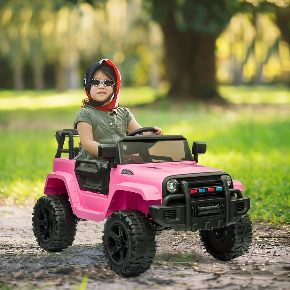 Thumbnail: Ride on Car Truck, 12V Battery Electric Kids Toy with Remote Control, LED Lights