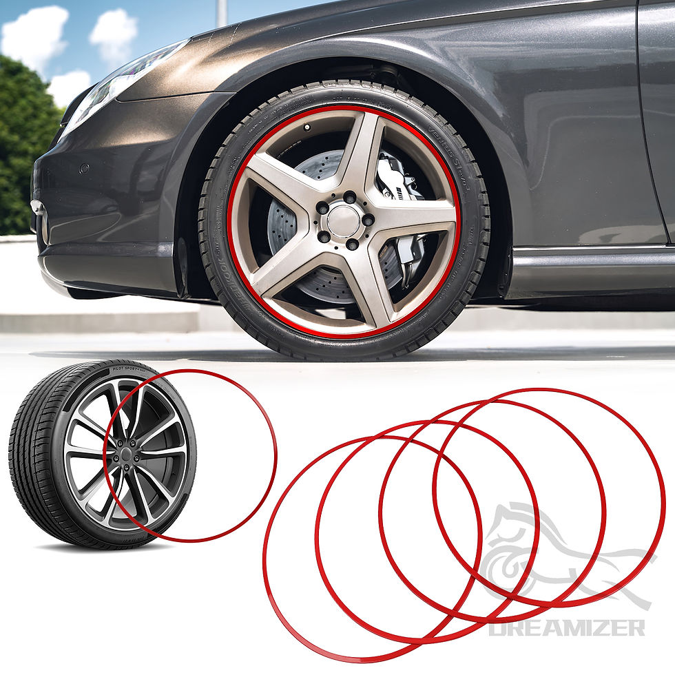 Thumbnail: 4PCS R18 R19 R20 Automotive Alloy Wheel Protector Ring Anti-Scratch HubCap Patch