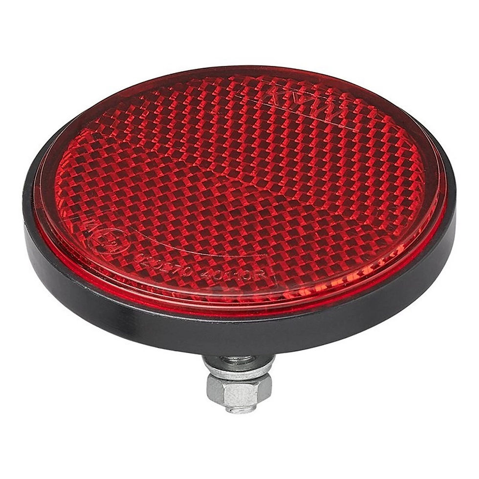 Thumbnail: 4PCS Red Rear Reflectors Round Rear Reflectors for Gate Posts Safety Reflectors