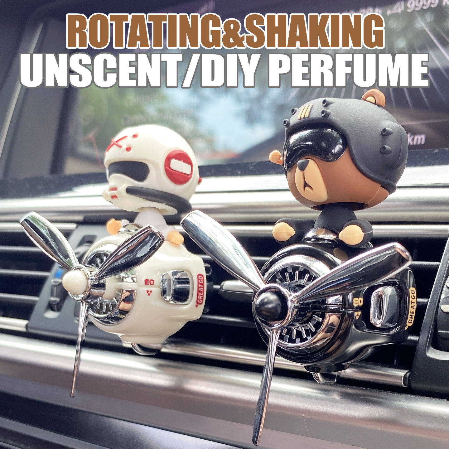 No perfume DIY fragrance diffuser pilot head shake dog car air fresheners vent c