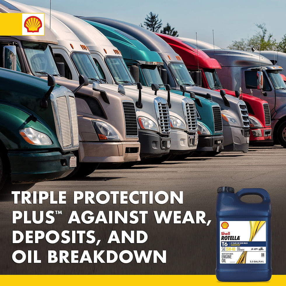 Thumbnail: Shell Rotella T6 Full Synthetic 15W-40 Diesel Engine Oil, 2.5 Gallon