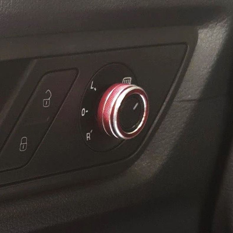 Thumbnail: Car Interior Rearview Mirror Adjustment Knob Decorative Ring Cover for Volkswage