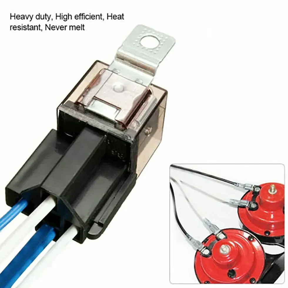 Thumbnail: 12V Horn Relay Wiring Harness Kit For Grille Mount Electric Blast Horn Universal