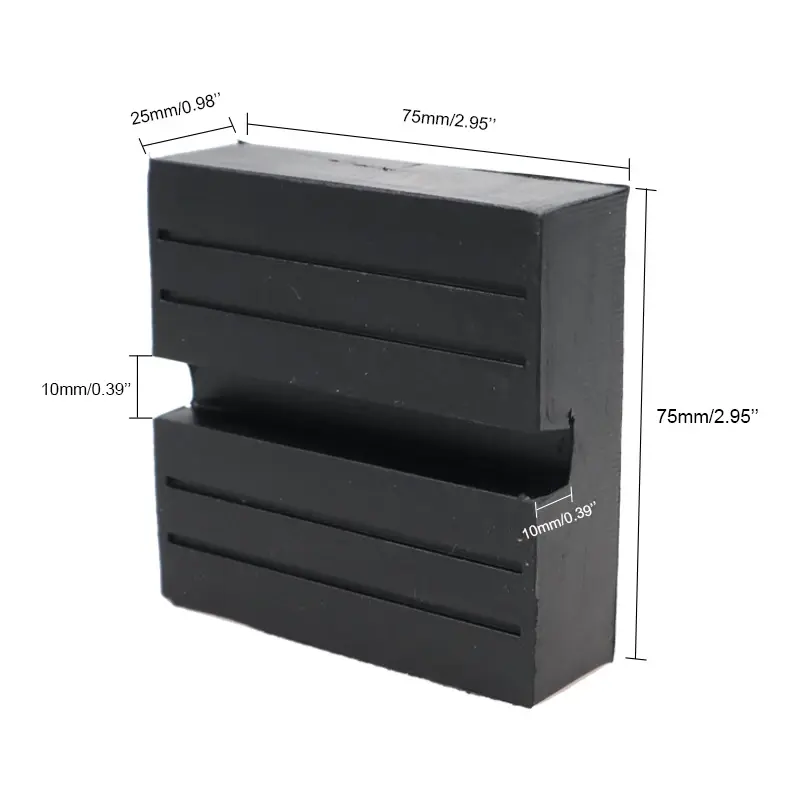 Thumbnail: Car Lift Jack Stand Rubber Pads Square Slotted Frame Rail Floor Jack Guard Adapt