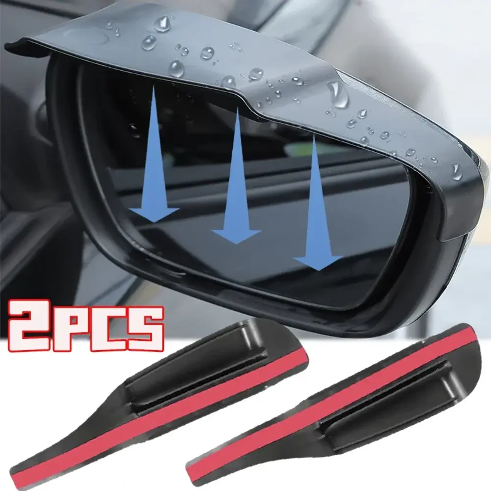 2x Air Drying Style Universal Car Rearview Mirror Rain Eyebrow reflector reverse
