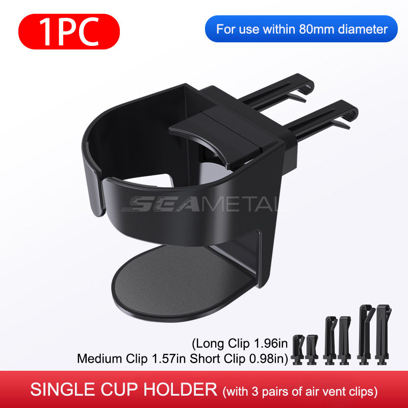 Thumbnail: SEAMETAL Car Cup Holder Air Vent Outlet Drink Coffee Bottle Hanging Holder Unive