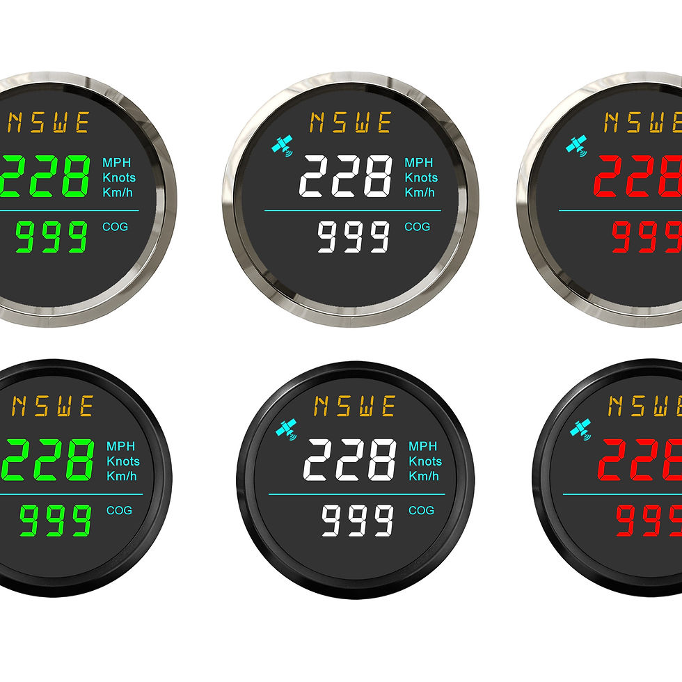 Thumbnail: Waterproof 52MM Digital GPS Speedometer With GPS Antenna KMH MPH Knots COG GPS F