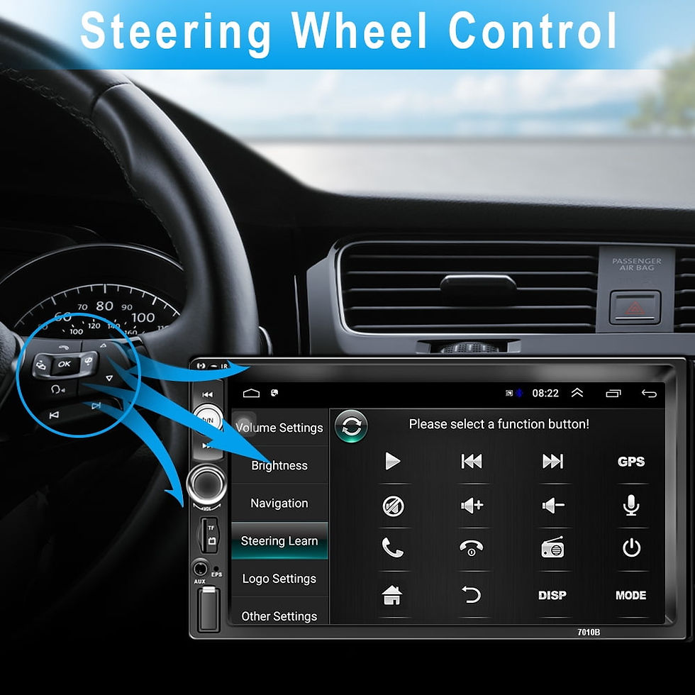 Thumbnail: Podofo 7" Double 2 Din Car Stereo Radio HD Touch Screen Car Multimedia Play..