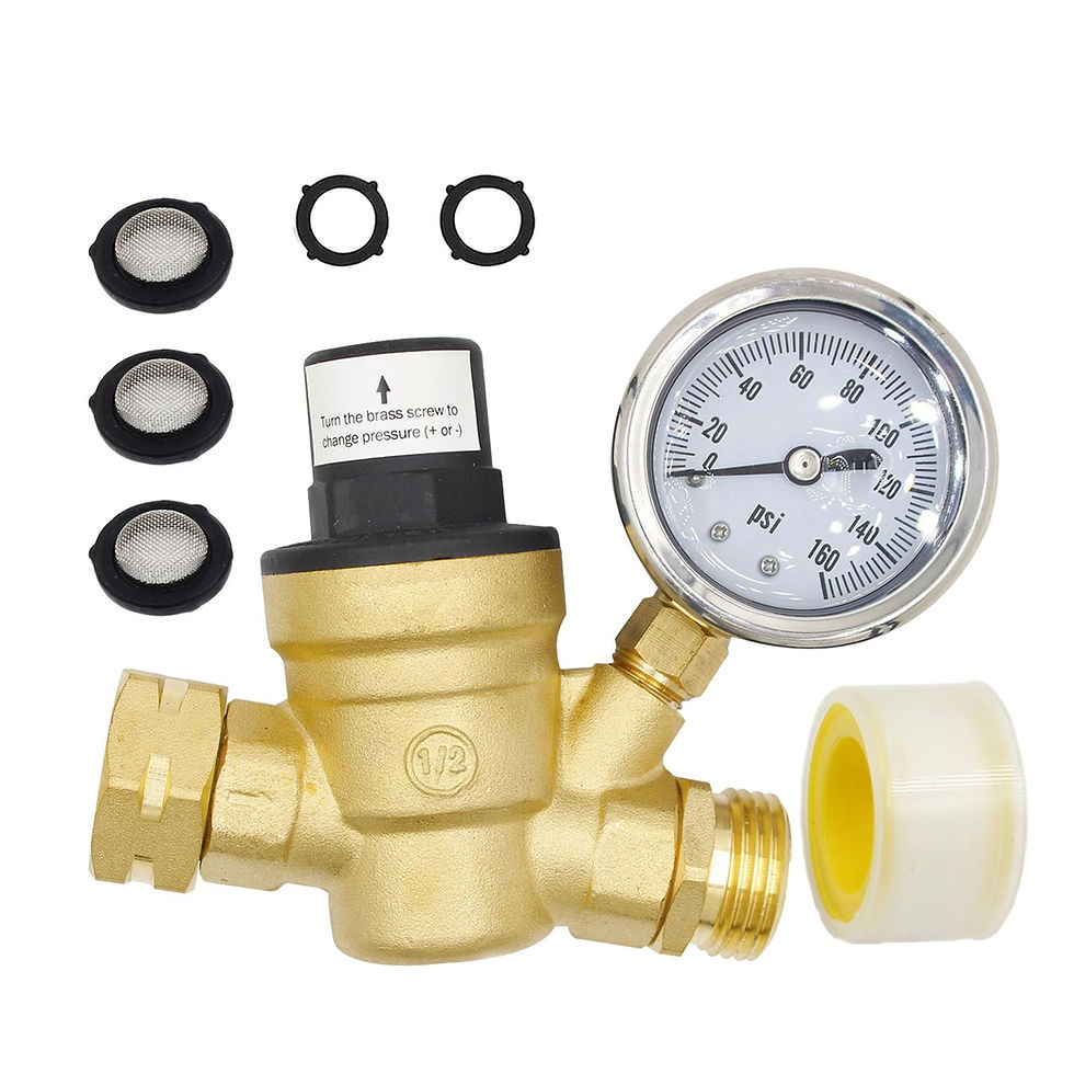 Thumbnail: Water Pressure Water Pressure Reducer 3/4in Camper Brass Hose Pressure Regu..