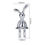 Thumbnail: Long Leg Sitting Rabbit Ornament Ins Car Accessories Decorative Supplies Creativ