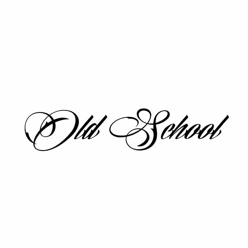 Old School Personaily Vinyl Decal Decorate Car Sticker Black Silver 14.6CM*3.1CM