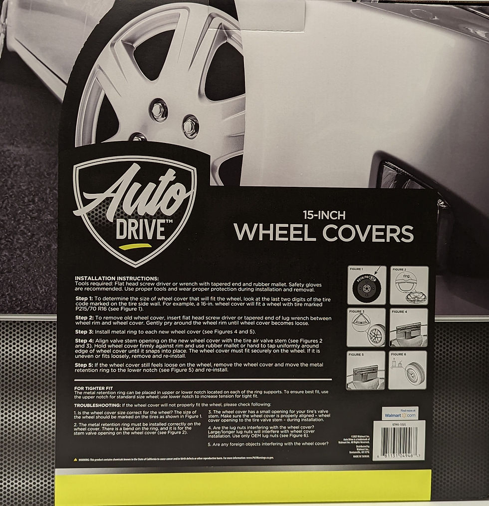 Thumbnail: 15-inch Wheel Cover, Silver Alloy Finish, Auto Drive Brand, ABS Plastic Mat..