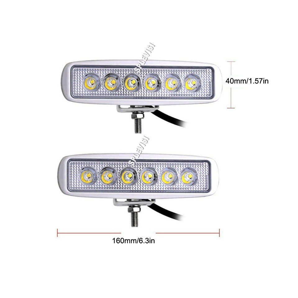 Thumbnail: 2Pack White 18W LED Light Pods Navigation Lights Marine Spreader Deck/Mast light