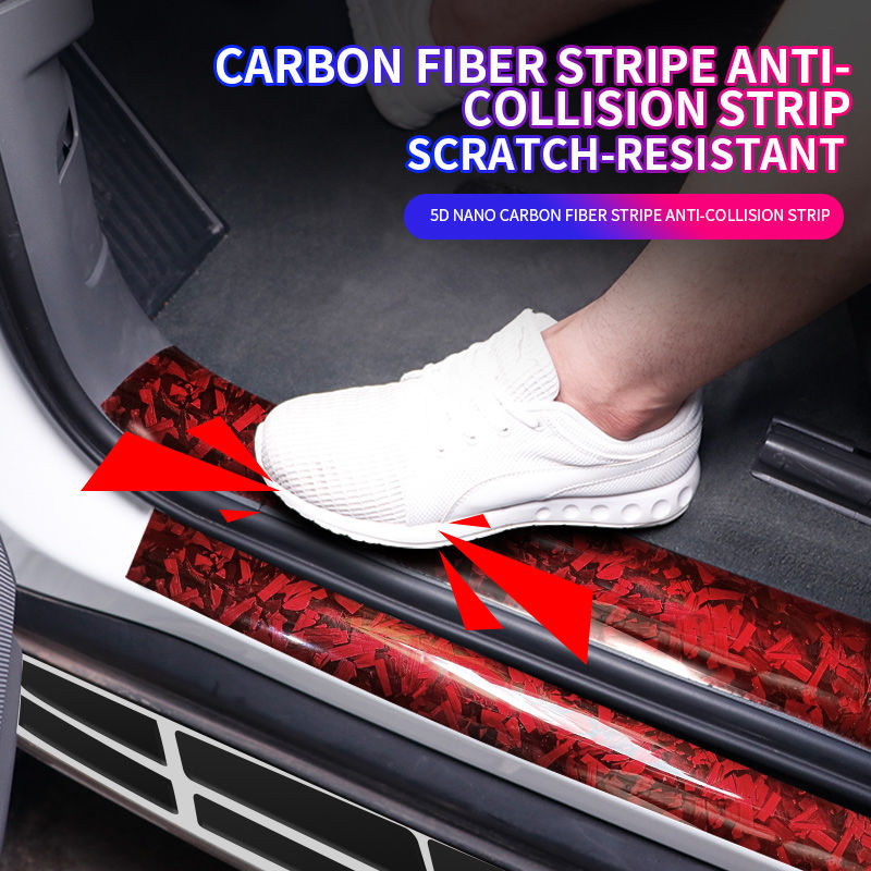 Thumbnail: Forged Carbon Fiber Car Door Sill Guards, K5D Anti-Scratch Protection Film for D