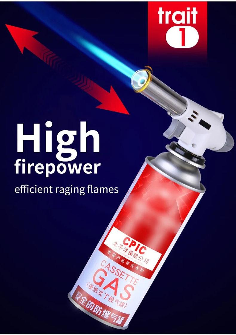 Thumbnail: Outdoor Camping Gas Burner Gas Torch Flame Gun Welding Torch Cooking Flame Gun B