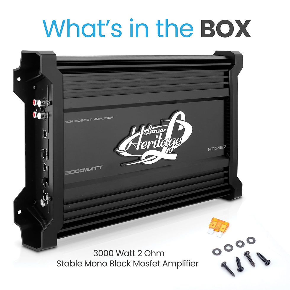 Thumbnail: Lanzar Amplifier Car Audio, Amplifier Monoblock, 1 Channel, 3,000 Watt, 2 O..