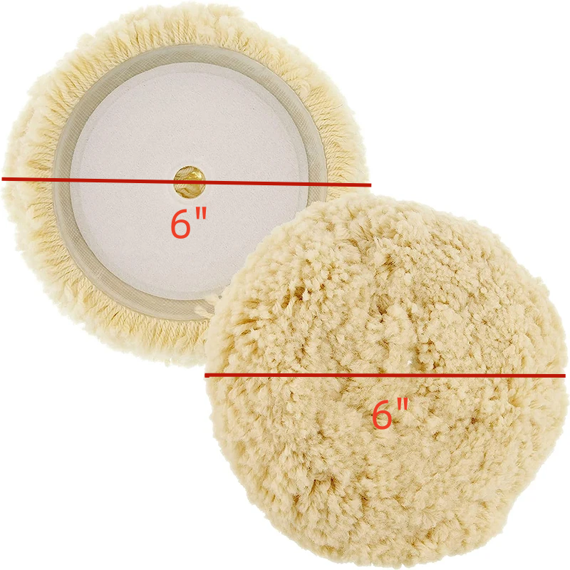 Thumbnail: 6/7/8in Wool Polishing Pads 100% Natural Wool Buffing Pad for Compound Cutting P