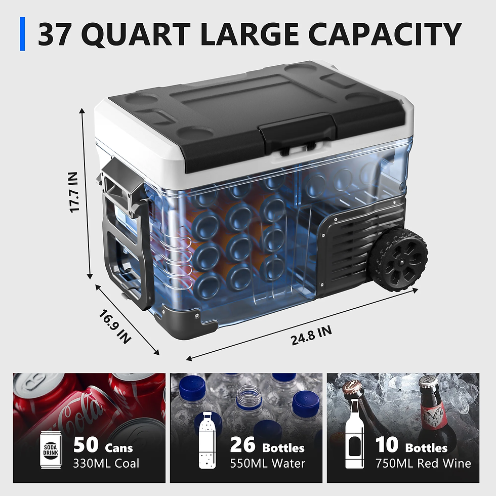 Thumbnail: 12 Volt Car Refrigerator 37QT(35L) Electric Cooler DC & AC