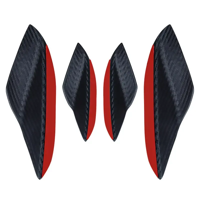 Thumbnail: 6Pcs Car Front Bumper Lip Diffuser Splitter Fins Body Spoiler Canards Valence Ca