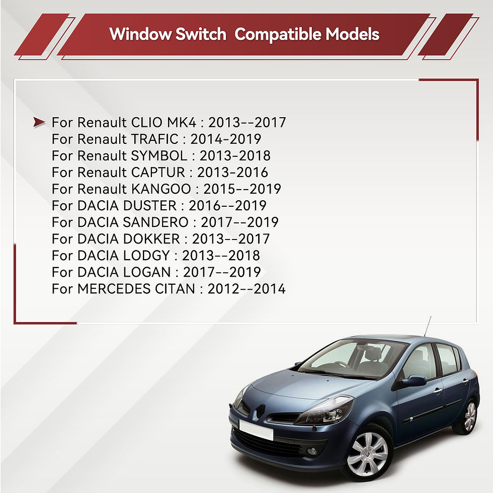 Thumbnail: 254118044R Double Car Power Window Main Control Switch Button For Renault Kangoo