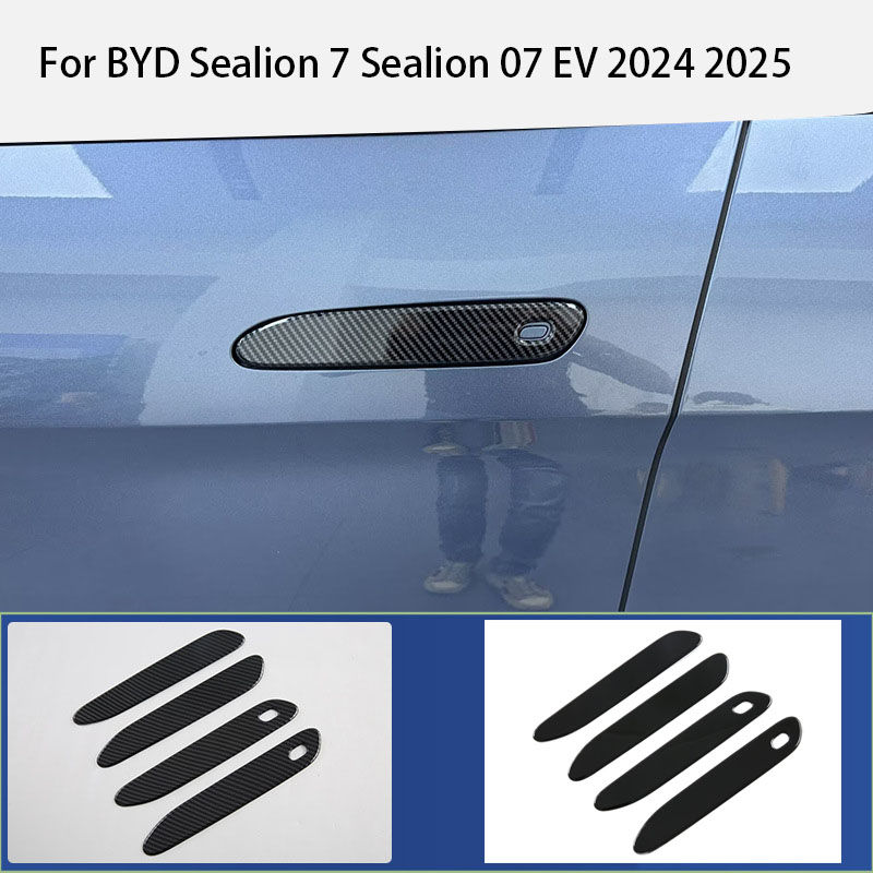 Car Door Handle Door Cap Cover Sticker For BYD Sealion 7 SeaLion 07 EV 2024 2025