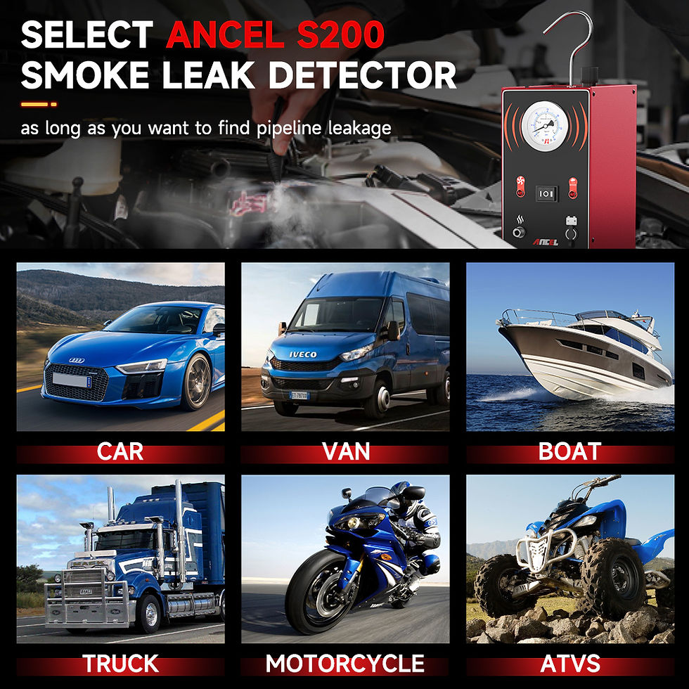 Thumbnail: ANCEL S200 Automotive Smoke Machine Built-in Air Pump Evap Smoke Machine Leak Te