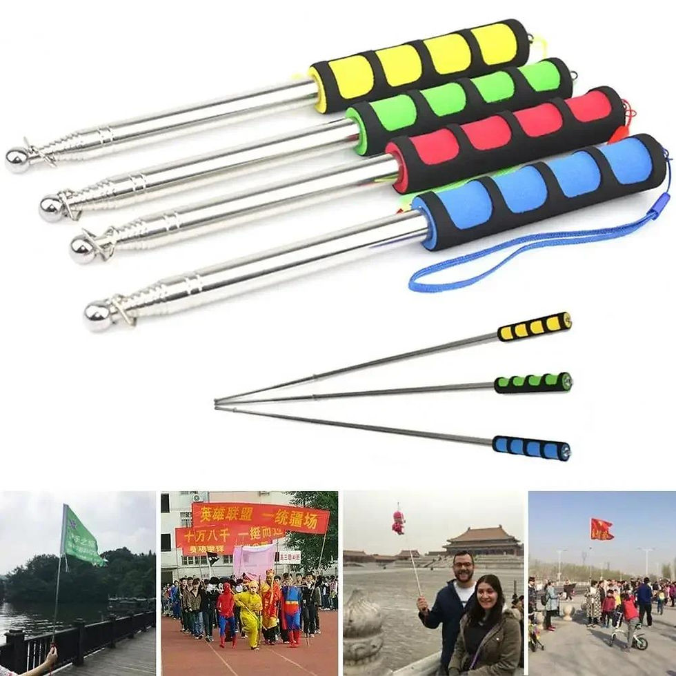 Thumbnail: PopularSturdy Flag Pole Easy to Carry Telescopic Flagpole Non-slip Handle Portab