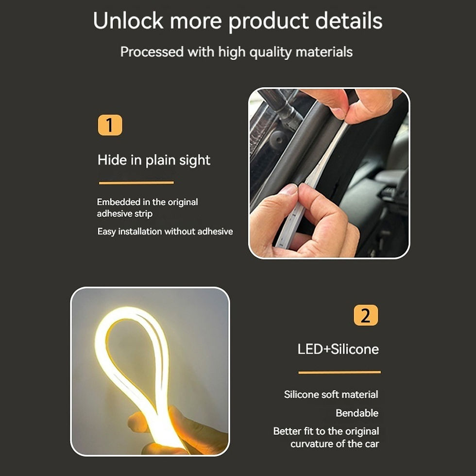 Thumbnail: 2M/4M LED Car Trunk Light Strip No Drilling Dynamic Flowing Light Strip Car Trun