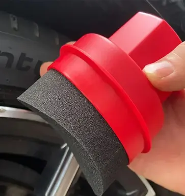 Thumbnail: Car Tire Waxing Sponge Car Wax Applicator Pad with Lid Curved Shaped Easy Waxing