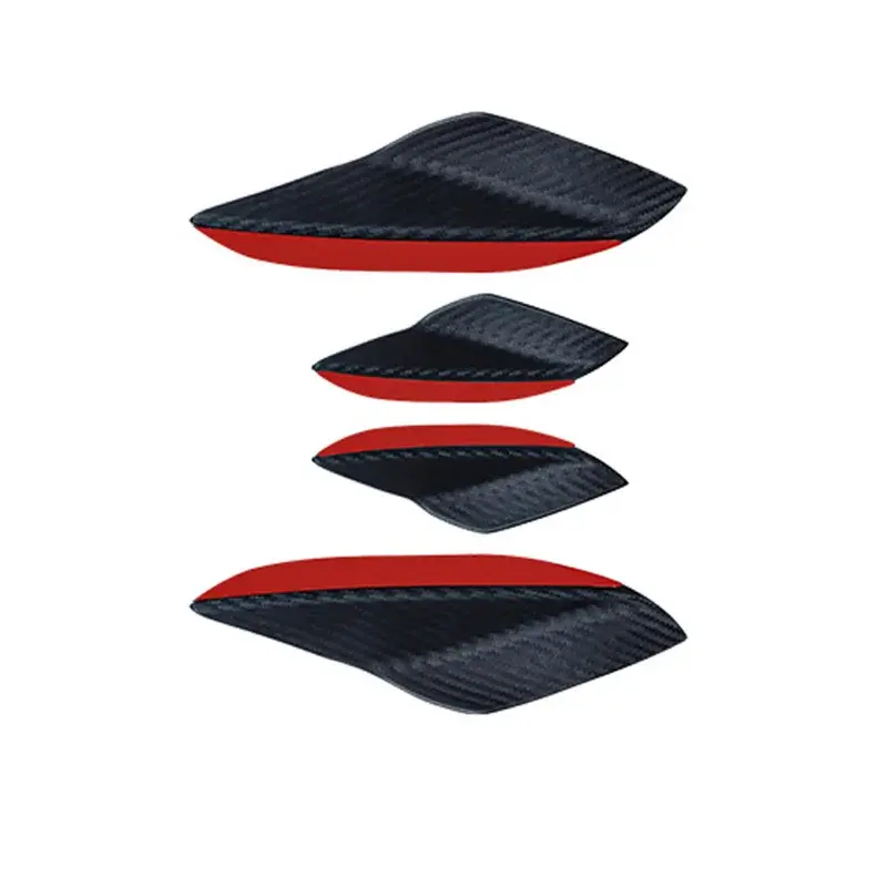 Thumbnail: 4 / 6pcs Rubber Car Front Bumper Lip Protector Universal Rear Diffuser Black Car