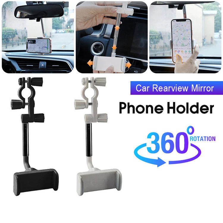 Universal Car Phone Holder Seat Back Rearview Mirror Mount Adjustable Stand GPS