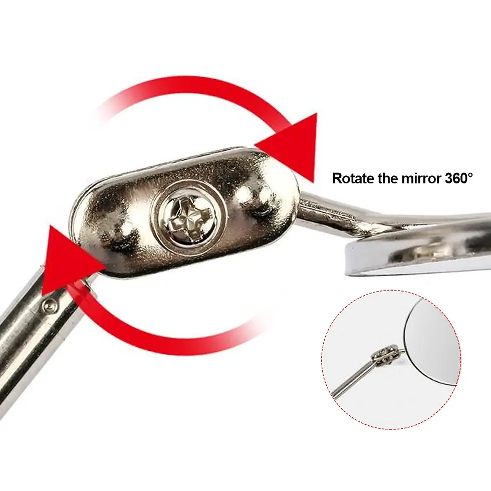 Thumbnail: Portable Telescoping Flexible Head Inspection Mirror With LED Light Adjustable 3