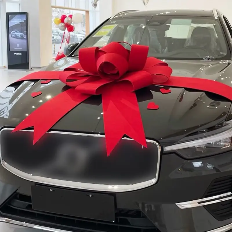 Red Extra Large Car Bow for Wedding & Car Delivery Giant Hood Decoration Bow for