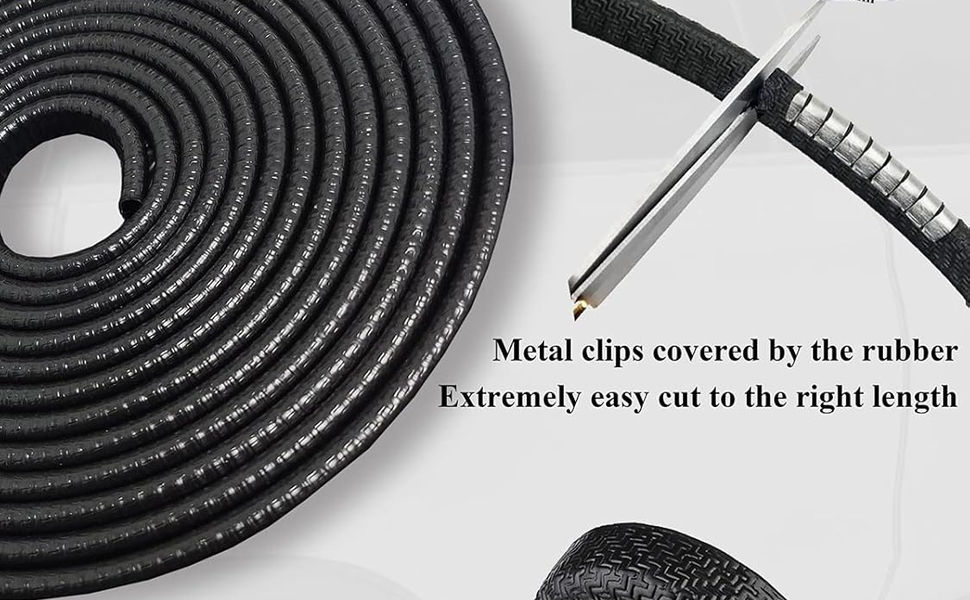 Thumbnail: Door Edge Guard Black Car Door Protector Edge Guards Rubber Auto Door Trim U Sha