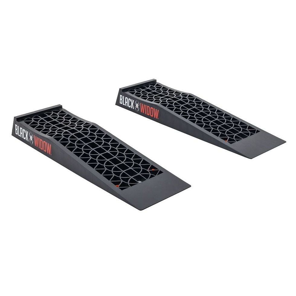 Thumbnail: Black WIdow Low Profile Plastic Car Service Ramps 2-Pack