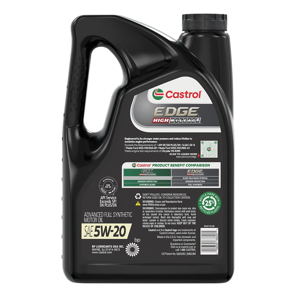 Thumbnail: Castrol EDGE High Mileage 5W-20 Advanced Full Synthetic Motor Oil, 5 Quarts