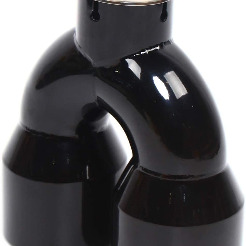 Thumbnail: Anqidi Exhaust Pipe, 2.5" Inlet 3.5" Outlet Black Stainless Steel Car Exhau..