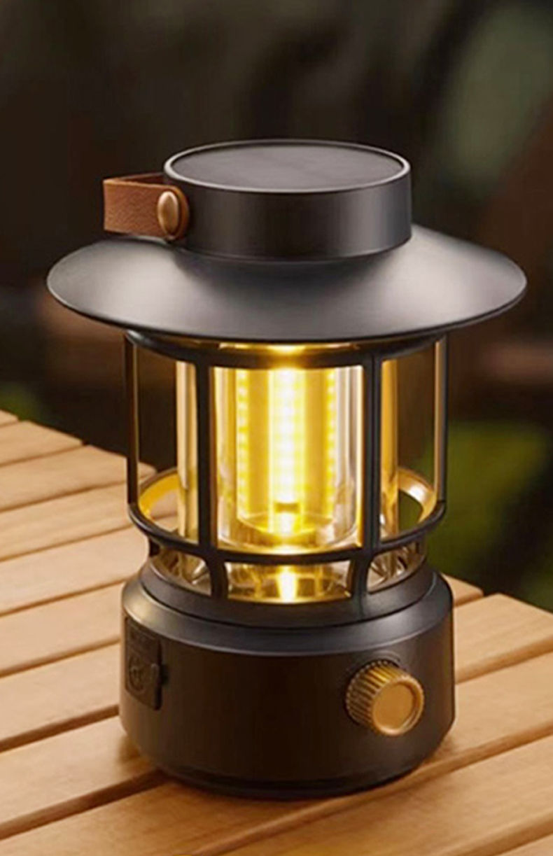 lohascamping LED Camping Lamp Retro Hanging Lamp Portable Stepless Dimming Campi