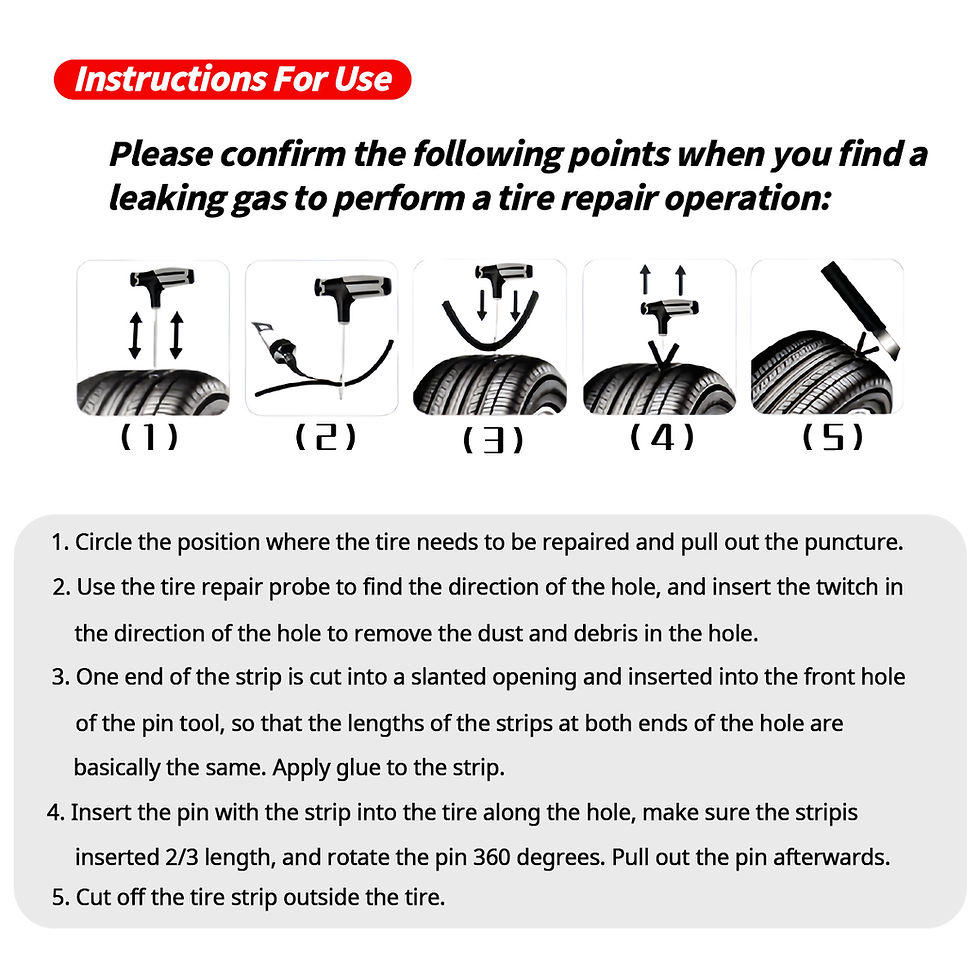 Thumbnail: Car Tire Repair Kit Puncture Plug Tools Tyre Puncture Emergency for Universal Ti