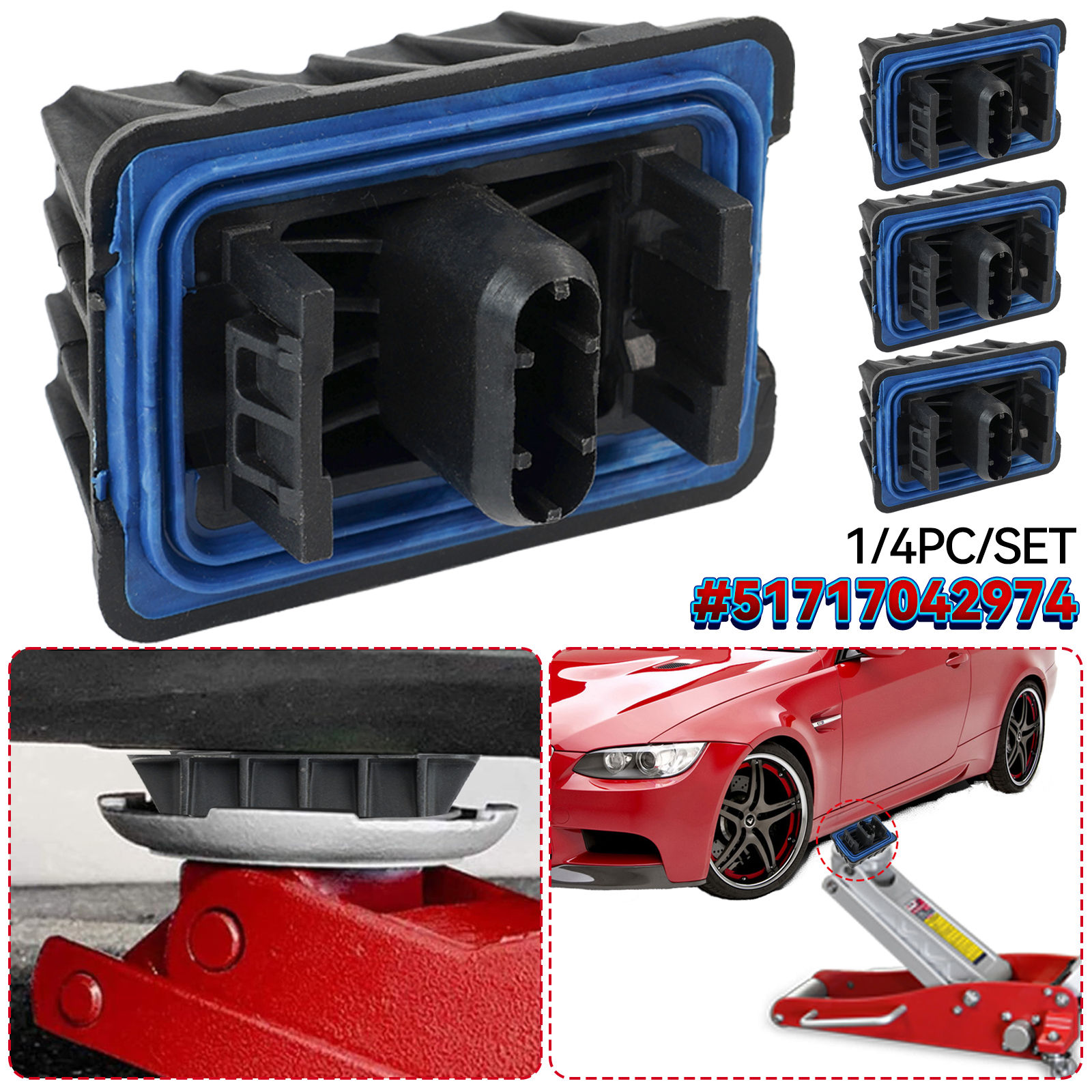 1pc/4pcs Car Lift Jacking Point Support Plug Plate Block Jack Pad for BMW F46 F4